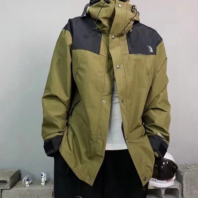 Putian 1990 Jacket Three-In-One Graphite Gray Matcha Green Velvet Liner Windproof Embroidery Men And Women Couples Outdoor - Image 1